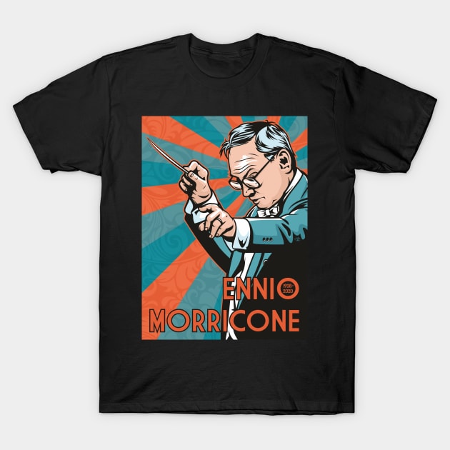 Ennio Morricone T-Shirt by Jamie Lee Art